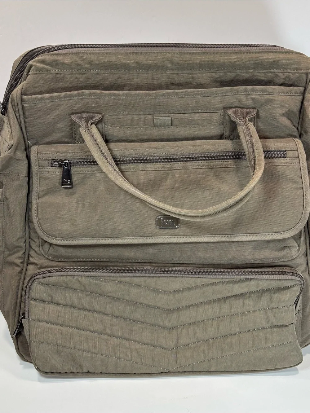 Lug Via Convertible Crossbody Tote Bag Backpack Carry-On 3 in 1 Carmel Beige EUC
